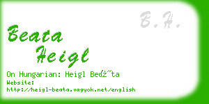 beata heigl business card